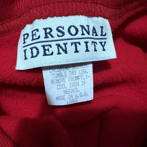 Vtg Y2K Brushed Fun Fur Cat Sweatshirt Dress Long Sleeve Crew Neck Red/Plaid  L - Picture 4 of 6